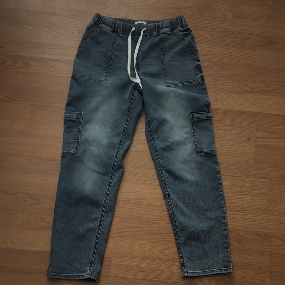 SO Women's Blue Jeans with White Drawstring